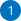 Blue circular badge with a white number 1 inside.